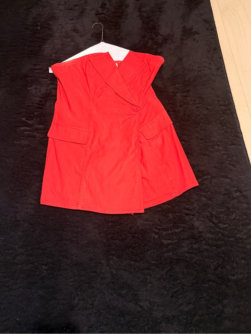 Maeve Red Sleeveless Blazer Jumpsuit